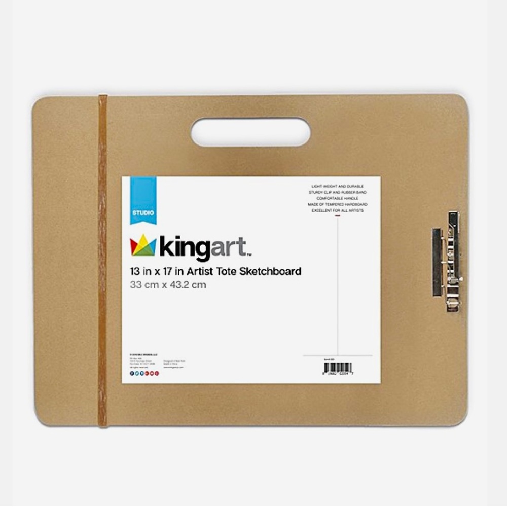 NEW KING ART BUNDLE Sketchpad w/100 sheets sketch paper w/LRG sketch clipboard
